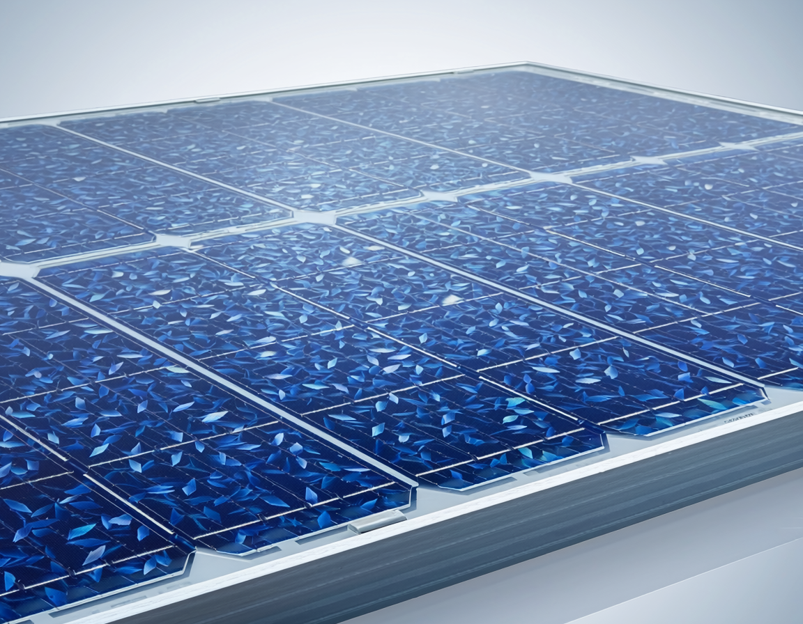 แผงโซล่าเซลสีน้ำเงิน Polycrystalline