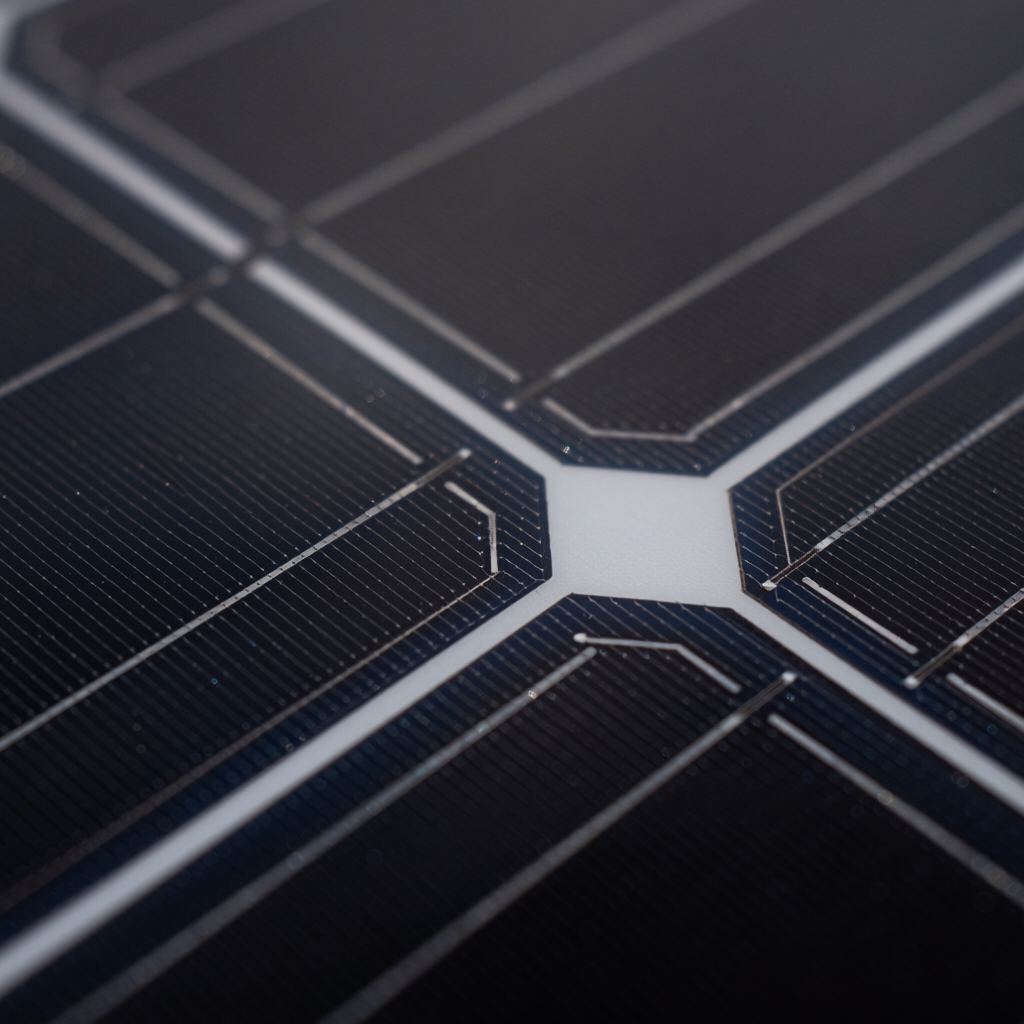 แผงโซล่าเซลถ่ายใกล้แบบ Monocrystalline